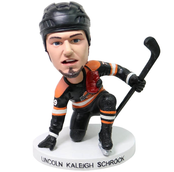 Hockey Bobblehead with helmet(engraved text)