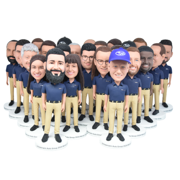 Custom Bulk Bobbleheads for weddings, anniversaries, teams and sports events
