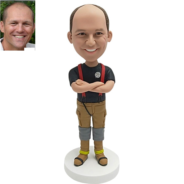 Custom Bobble Head Fireman/Firefighter Personalized