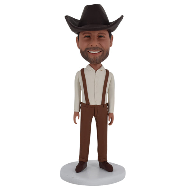 Custom Cowboy Groomsman Bobblehead
