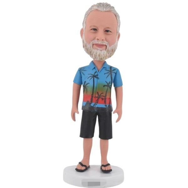 Custom Hawaiian Bobblehead with sandals