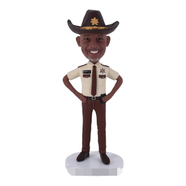 Custom Sheriff Bobblehead gift for Policeman