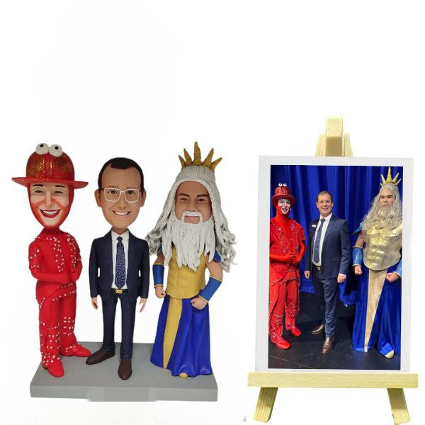 Custom group bobbleheads cosplay in different costume