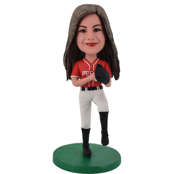 Female Baseball Bobblehead
