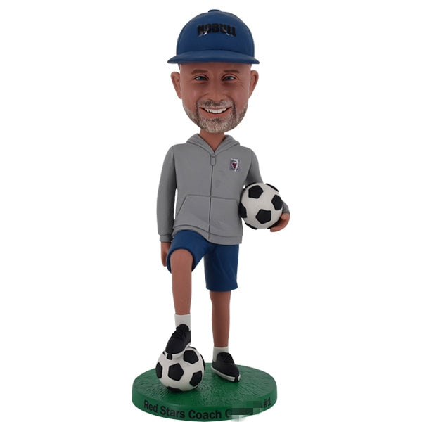 Custom Soccer Coach Bobblehead