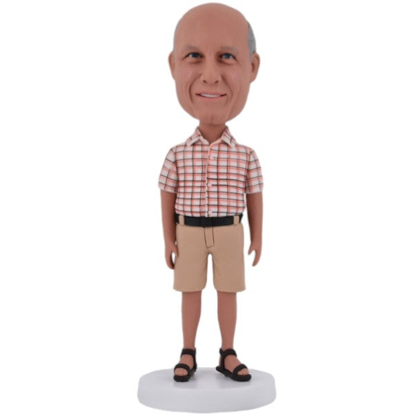 Custom Bobble Head with Plaid Shirt