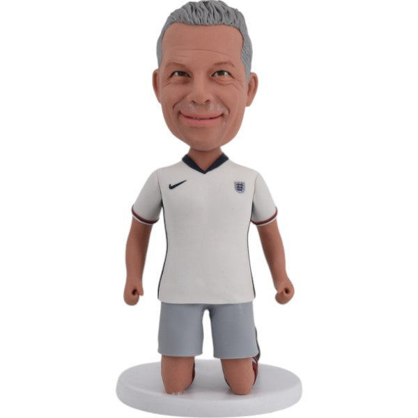 Personalized  Kneeling Soccer Bobblehead Doll