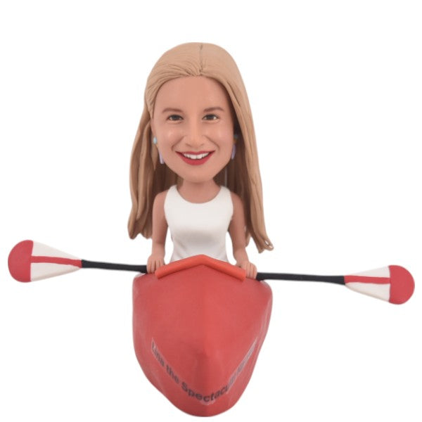 Female Bobblehead Custom in Kayak