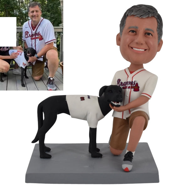 Custom Bobblehead with His Dog