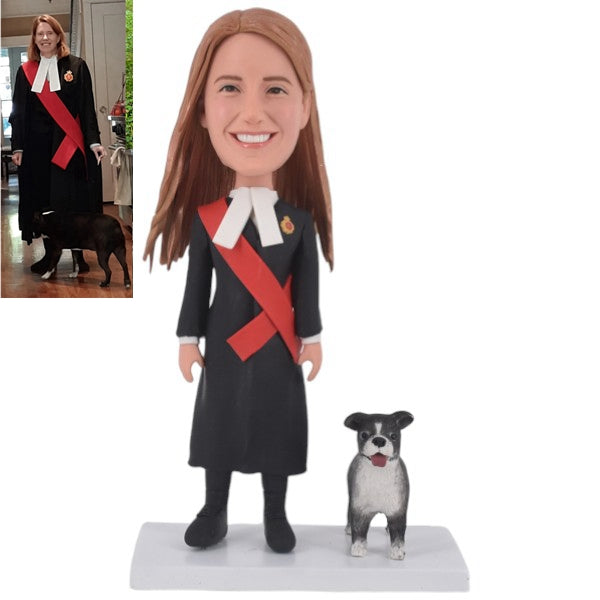Personalized Canadian Judge bobblehead from picture