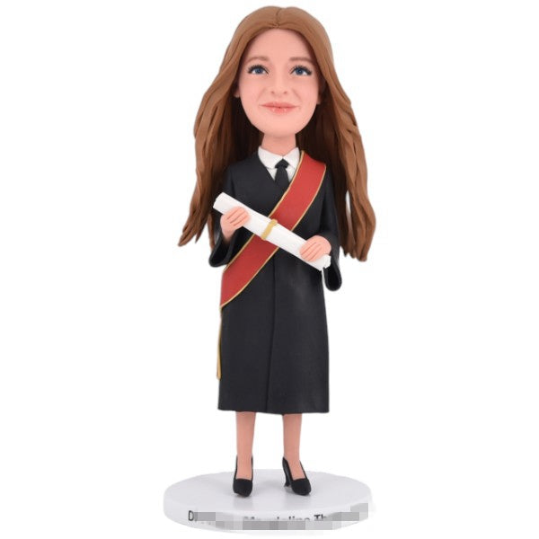 Personalized Graduation Bobblehead with Shoulder Strap