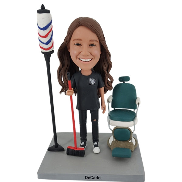 Hairdresser bobblehead custom Barber