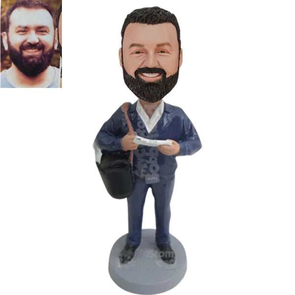 Postman Bobblehead Custom Mail carrier, mailman