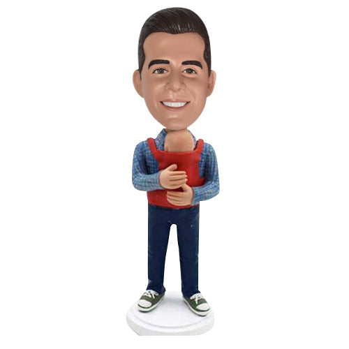 Custom Bobbleheads Man Holding Newborn Baby