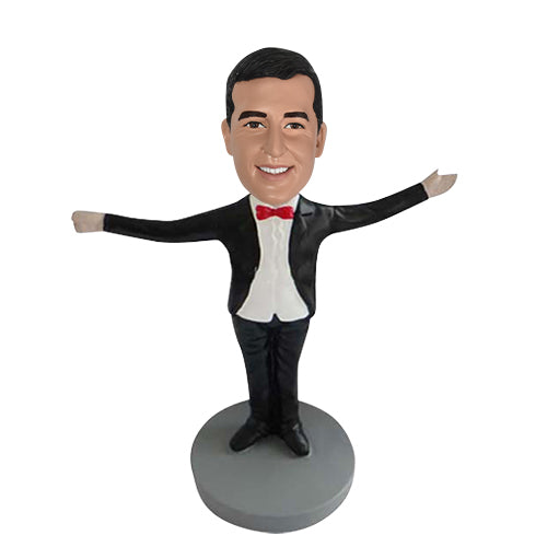 Groomsman Custom Bobblehead with Open Arms