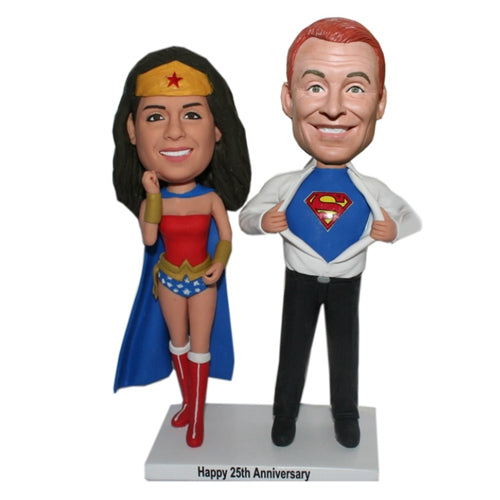 Custom Supercouple Bobbleheads Anniversary