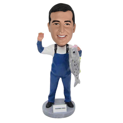 Custom Fisherman in Waders Bobbleheads