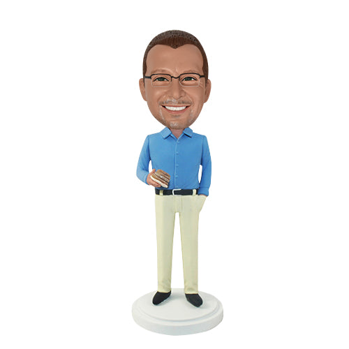 Custom Bobbleheads College Professor with Book