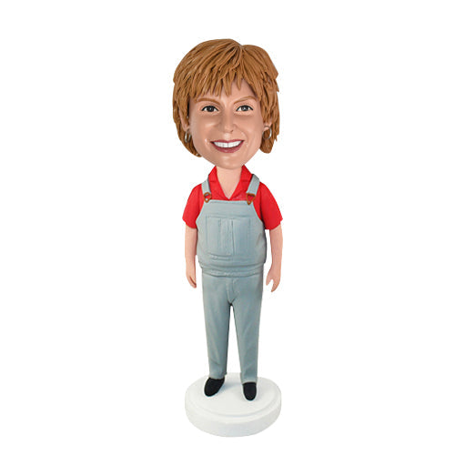 Customized Carpenter Handy woman Bobbleheads woodworker