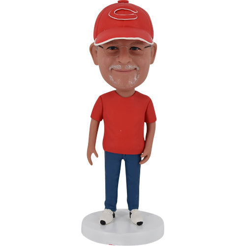 Custom Casual Bobbleheads with Baseball Hat