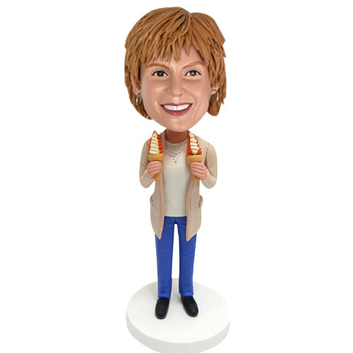 Customized Bobblehead Casual with Ice cream