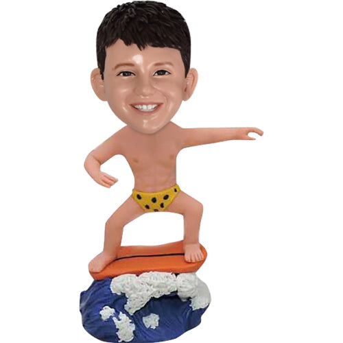 Custom Bobblehead Surfing on Waves