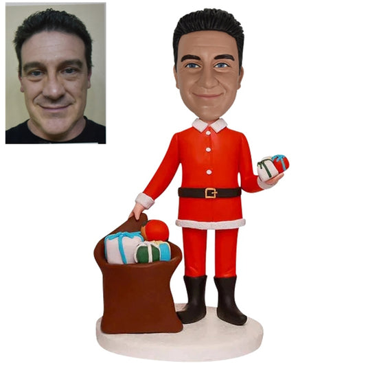 Gift-Giving Santa Claus Bobblehead Doll