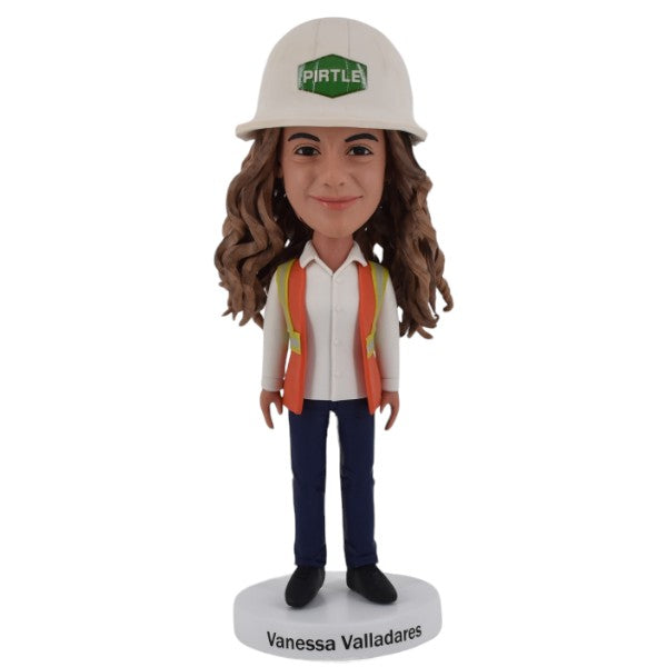 Personalized Female Engineer Bobblehead