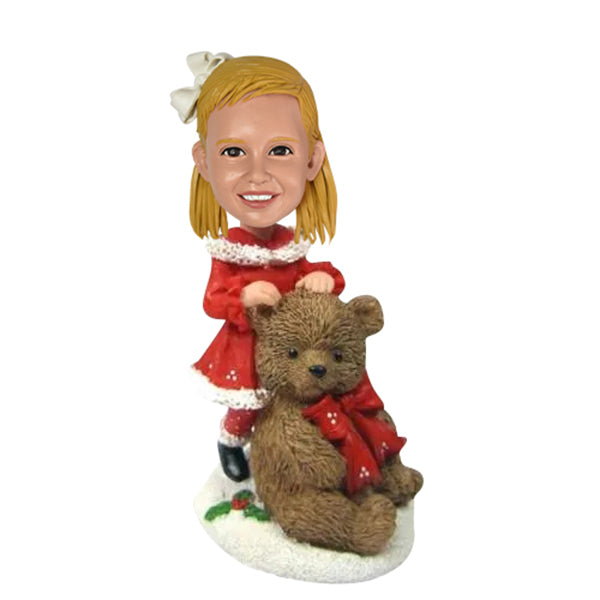 Christmas Bobblehead Doll for Daughter with a Beer