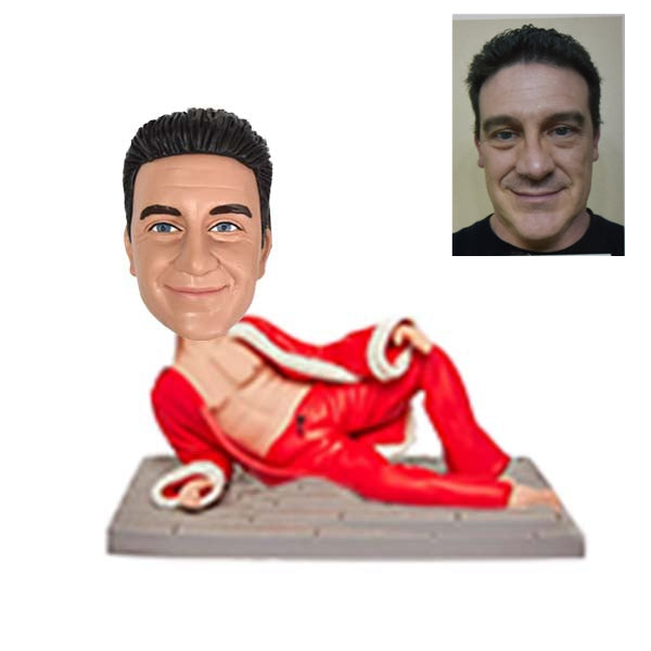 Christmas Style Pajamas Lying Bobblehead