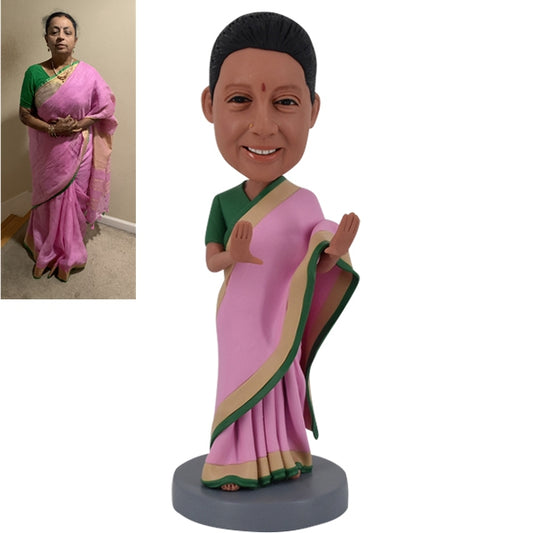 Indian Woman Bobblehead from photo