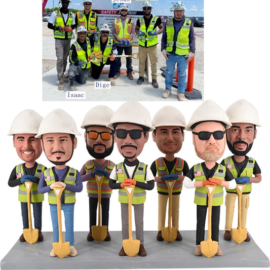 Engineer bobbleheads custom bulk wholesale construction workers