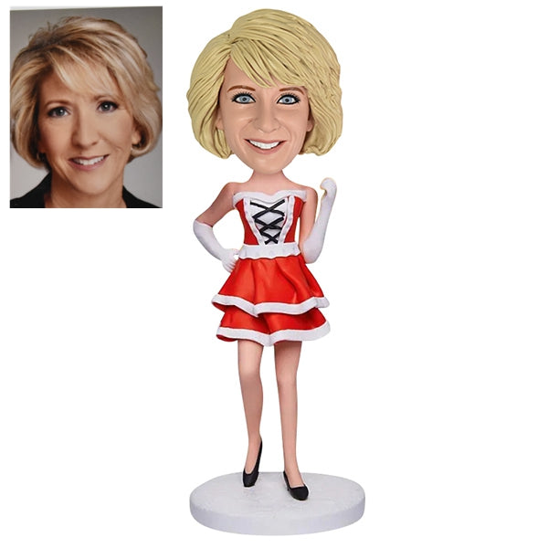 Personalize a Female Bobblehead for the Christmas Celebration