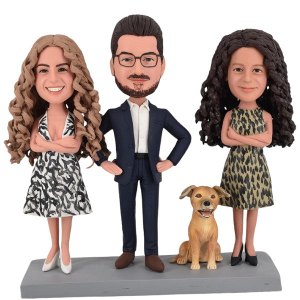 Custom Group Bobblehead for Three Person