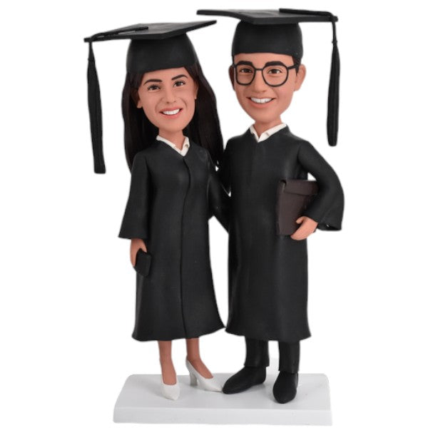 Personalized Couple Graduation Bobblehead