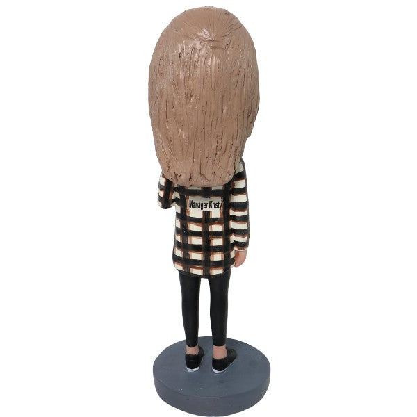 Custom Female Bobblehead with binder/clipboard