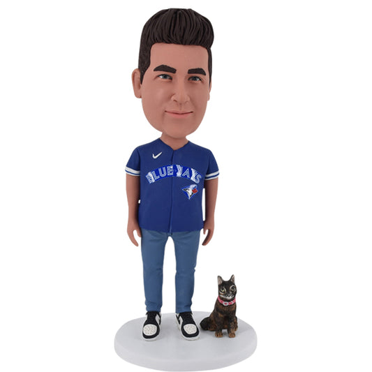 Custom bobblehead with Blue Jays Jersey