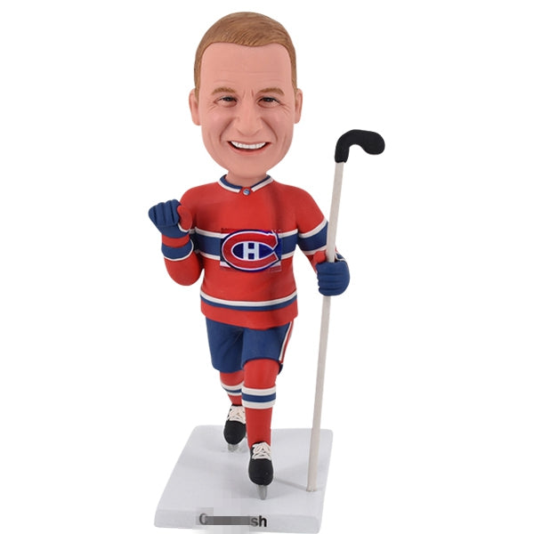 Personalized male Bobblehead in Montreal Canadians Team Uniform