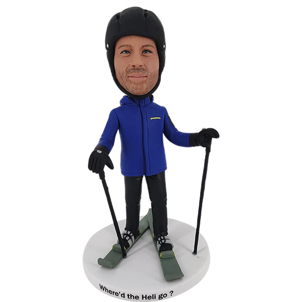 Personalized Skiing Bobblehead with helmet