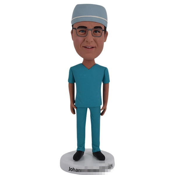 Custom Personalized Nurse Bobblehead in Scrubs