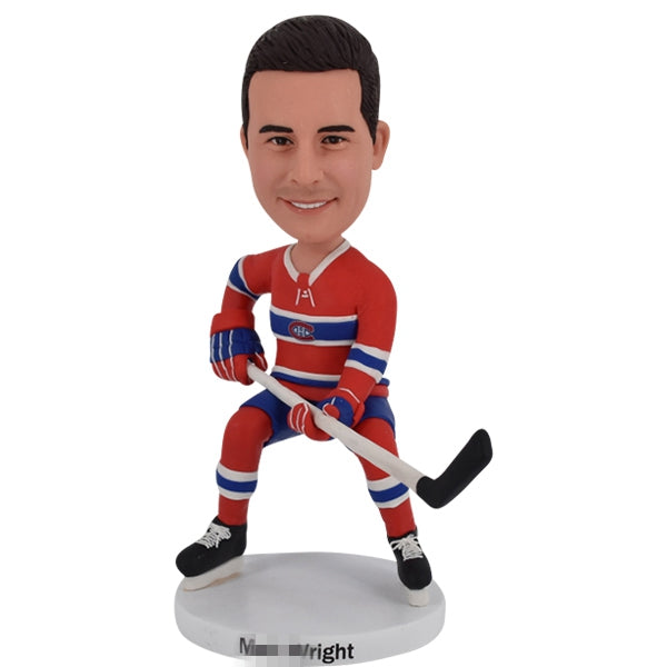 Personalized male Bobblehead in Montreal Canadians Team Uniform