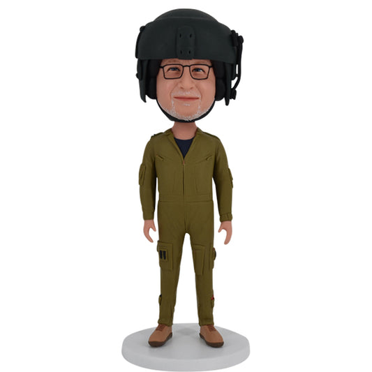 Custom Bobblehead Military Helicopter Instructor in flight suit