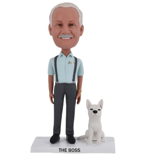 Custom Boss/CEO Bobblehead with Pet