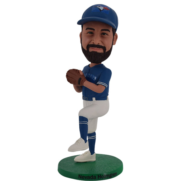 Customized Baseball Pitcher Bobblehead Doll