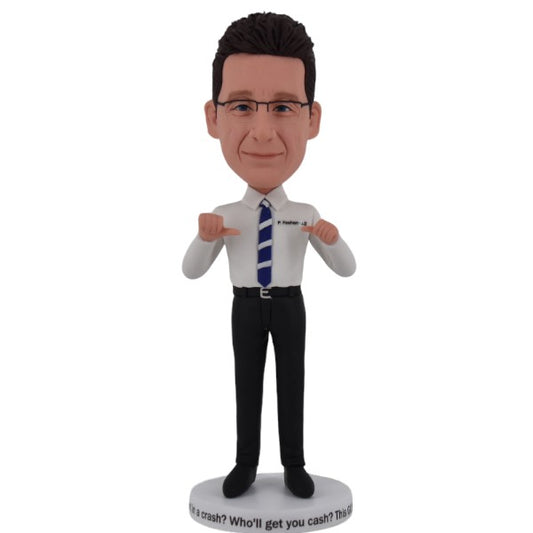 Custom Bobblehead with Thumbs pointing back