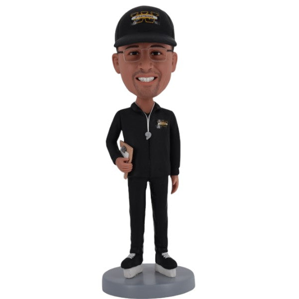 Personalized Coach /Referee Bobbleheads with Clipboard