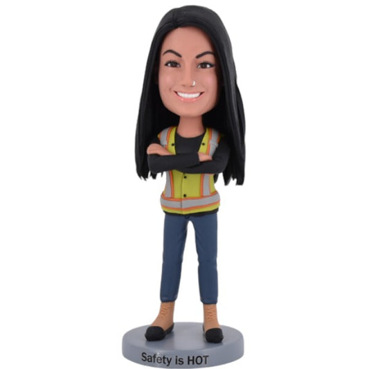 Custom Female Engineer Bobblehead