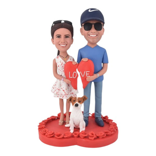 Couple Double Bobblehead Custom heartbroken theme