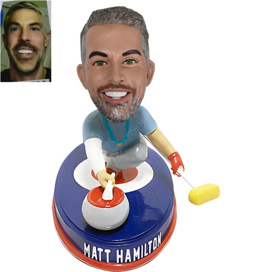 Curler Custom Curling Bobblehead