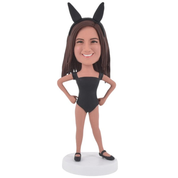 Custom Bunny girl Bobblehead with bunny ears